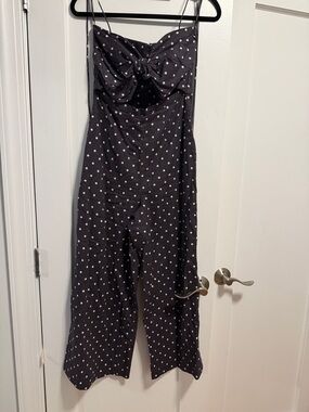 Zimmerman Navy Polka Dot Tie-Front Jumpsuit